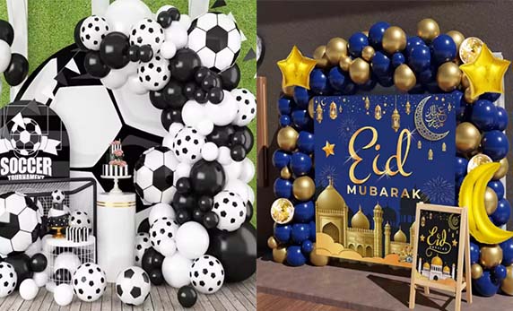 Balónkové řetězy můžeme přizpůsobit