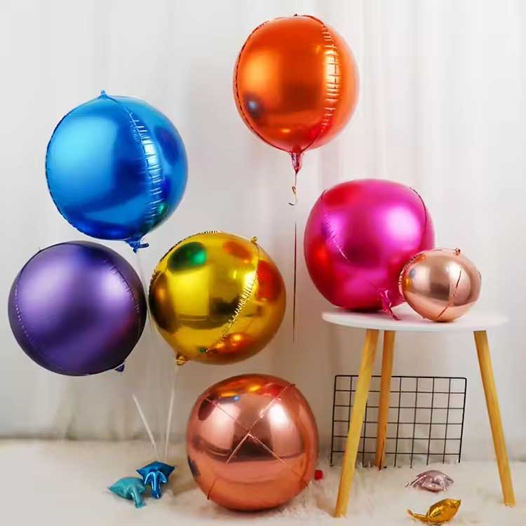 4D barevný kulatý fóliový balónek