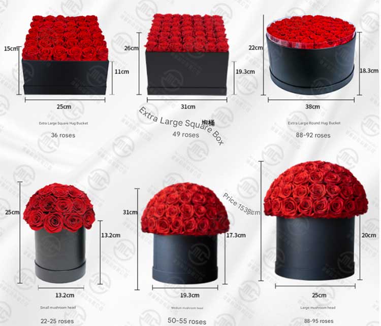 preserved flower hug bucket