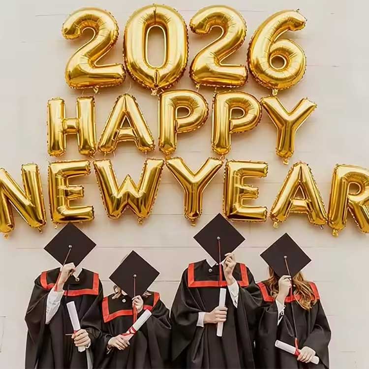 Novoroční sada fóliových balónků